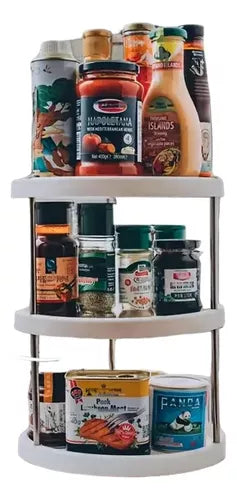 Organizador Estante Especiero Giratorio De 3 Niveles