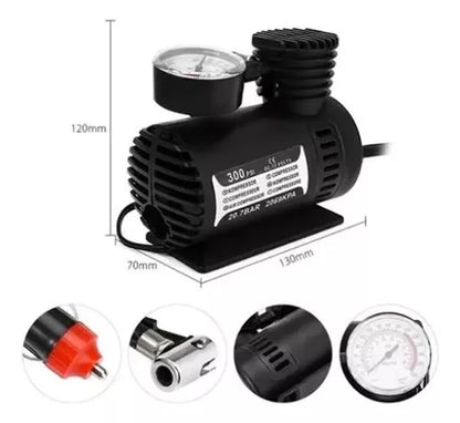 Compresor De Aire Mini Inflador 12v Portátil 250psi