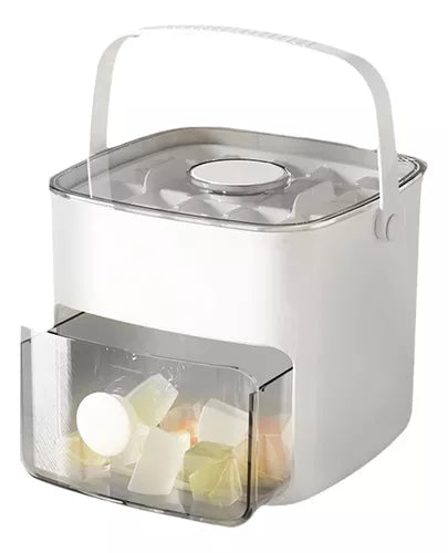 Bandeja Para Cubitos De Hielo Con Asa Contenedor Y Pinzas