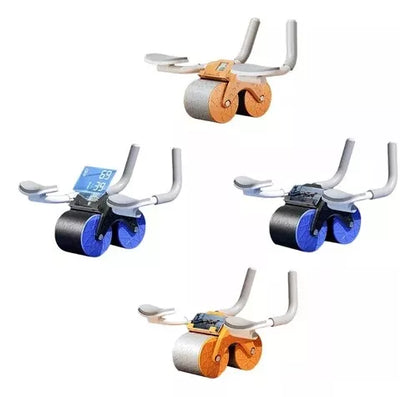 Rueda Abdominal De Rebote Automático Con Soporte Para Codos Color Morado