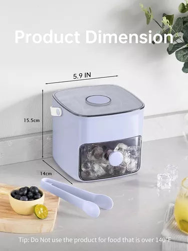 Bandeja Para Cubitos De Hielo Con Asa Contenedor Y Pinzas