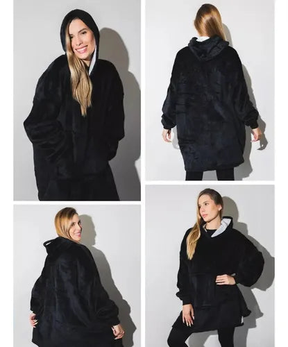 Poleron Sherpa Con Capucha O Suéter Invierno