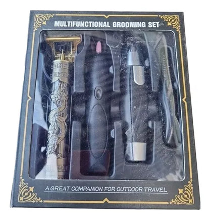 Set Máquina De Afeitar Multifuncional Barba Orejas Nariz
