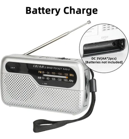 Radio De Bolsillo Portátil Am/fm Mk-6