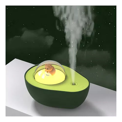 Humidificador Aire C/luz Nocturna Multicolor Aguacate Niebla Color Verde oscuro