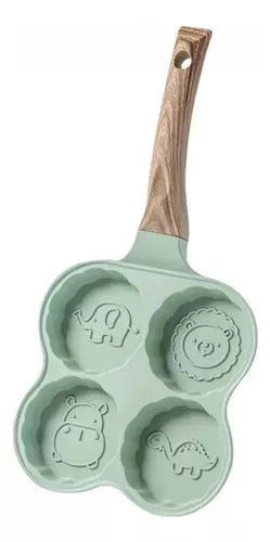 Sartén Para Mini Panqueques Y Huevos 4 Porciones Animalitos