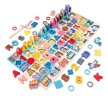 Juego De Mesa Educativo Tablero Montessori Didáctico Figuras