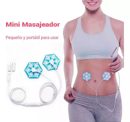 Gimnasia Pasiva Electroestimulación Electrodos Ma-857 Color Blanco Con Celeste