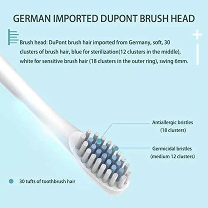 Cepillo Dental Eléctrico Sónico Recargable 4 Cabezales