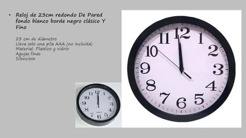 Reloj De Pared Redondo Decorativo De Mural Clásico