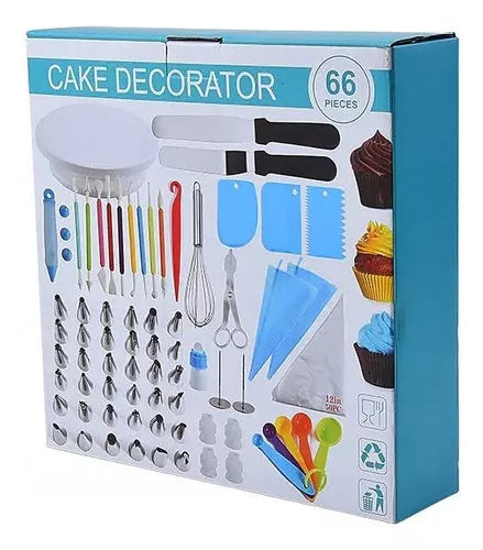 Set Repostería Plato Giratorio Pastelería Decoración 66 Pcs
