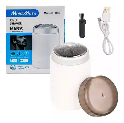 Mini Máquina De Afeitar Portátil Recargable Usb Sk-3003 Color Blanco