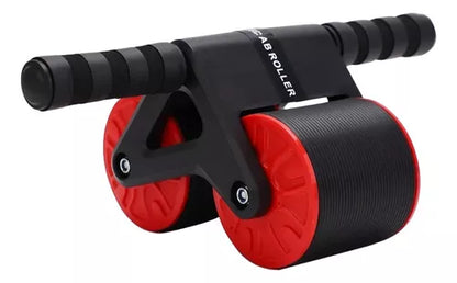 Rueda Abdominal Rodillo Doble Para Ejercicios Flexiones Color Rojo