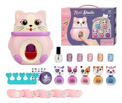 Set Para Uñas De Niñas Manicura Estampador 15 Pcs Esmaltes