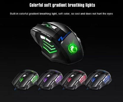 Mouse gamer de juego Weibo X7 3200 dpi negro