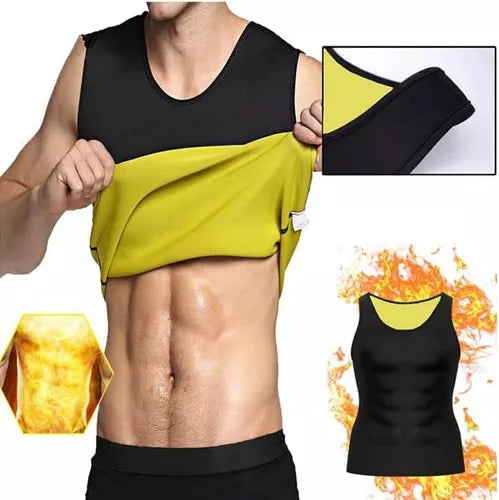 Faja Efecto Sauna Polera Cinturilla Reductora Para Hombre
