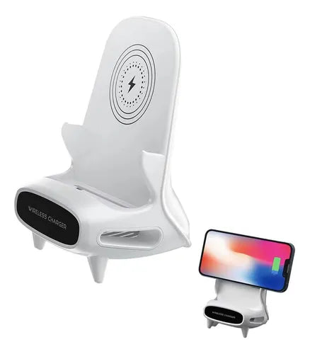 Cargador Portátil Inalámbrico Soporte De Carga Magnético Color Blanco