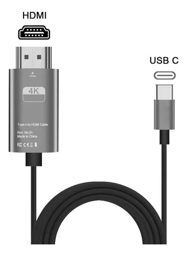 Cable Usb Tipo C A Hdmi Adaptador 4k*2k Ultra Hd 30hz