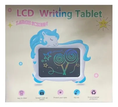 Tablet Pizarra Infantil Mágica Lcd 10 Pulgadas Unicornio