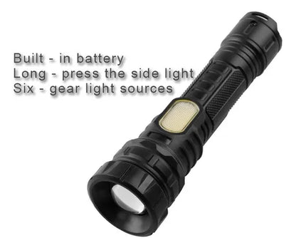 Linterna Antorcha De Mano 6 Modos De Luz Recargable