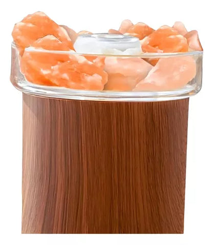 Humidificador Roca Salina Del Himalaya Salt Rock Aromaterapi Color Marrón oscuro