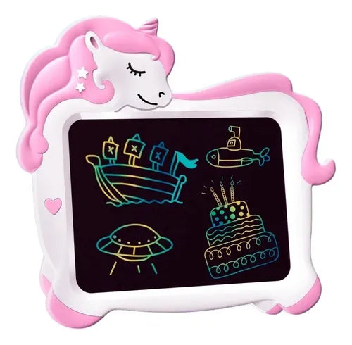 Tablet Pizarra Infantil Mágica Lcd 10 Pulgadas Unicornio