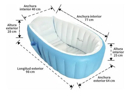 Bañera Inflable Portátil Tina Para Bebés