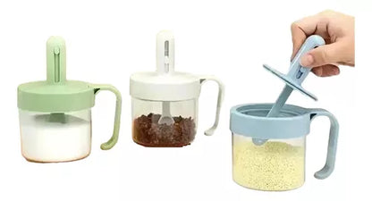 Tarro De Condimento Con Cuchara Para Cocina