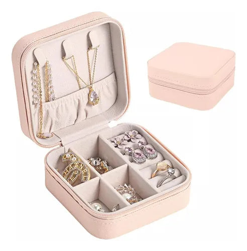 Joyero Portátil Mini Caja Organizadora De Anillos Collares