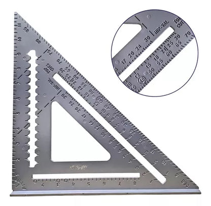 Regla Escuadra Triangular Metálica