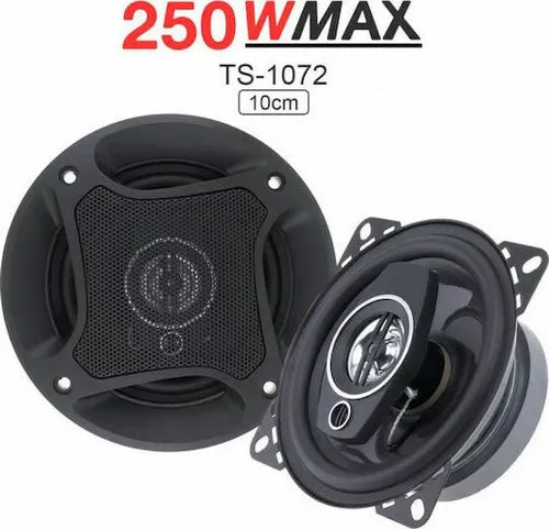 Parlantes Auto 250w Max 10cm Audio Ts-1072