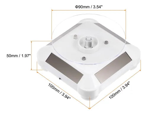 Exhibidor Mostrador De Joyas Giratorio 360° Panel Solar