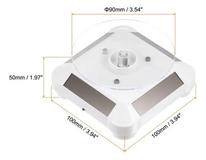 Exhibidor Mostrador De Joyas Giratorio 360° Panel Solar