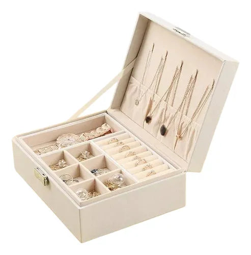 Joyero Organizador De Joyas Caja Con Divisiones Tipo Maleta