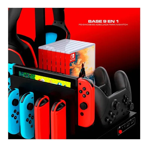 Soporte Vertical Porta Juegos Nintendo Switch Base Cargador