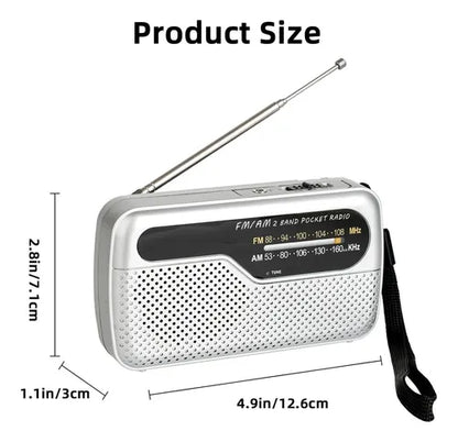 Radio De Bolsillo Portátil Am/fm Mk-6