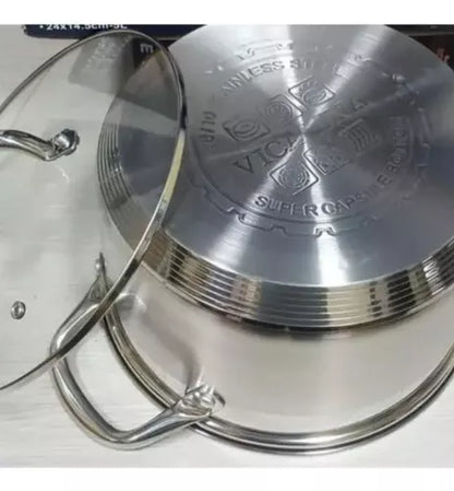 Olla Cacerola De Acero Con Tapa Vicalina Vl-7016 8,5lts
