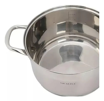 Olla Cacerola De Acero Con Tapa Vicalina Vl-7013 3,6lts