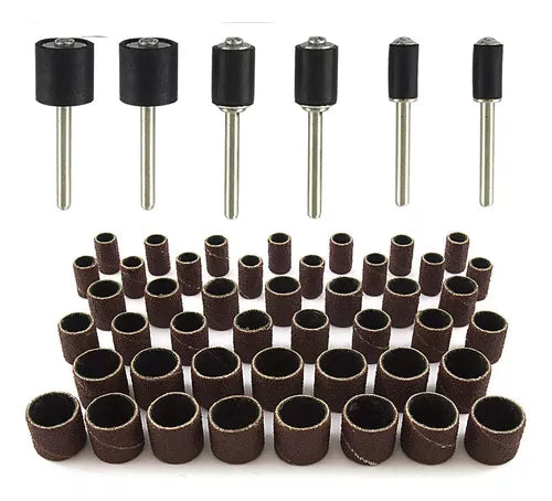 Set Lijas Para Dremel O Minitorno Con Adaptadores