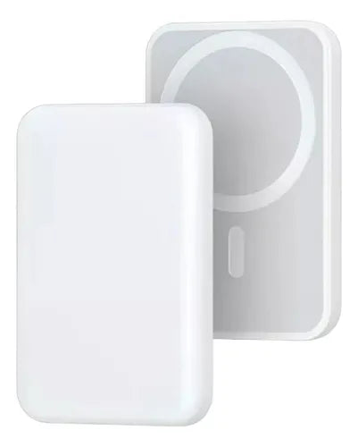 Cargador Batería Externa iPhone Magsafe Carga Inalámbrica Color Blanco