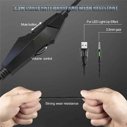 Audífonos Onikuma Luz Rgb Led Audífono Gamer Para Pc Ps Xbox