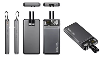 Batería Externa Power Bank 10000 Mah Usb-c Ligthning Color Gris