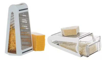 Rallador 2 Caras De Queso Con Caja De Almacenamiento