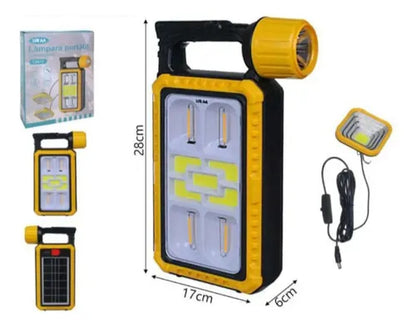 Lámpara Linterna De Cámping Led Solar Usb Multifuncional