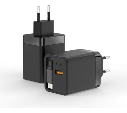 Cargador Retráctil Cargador Usb C Cable Retráctil 50w