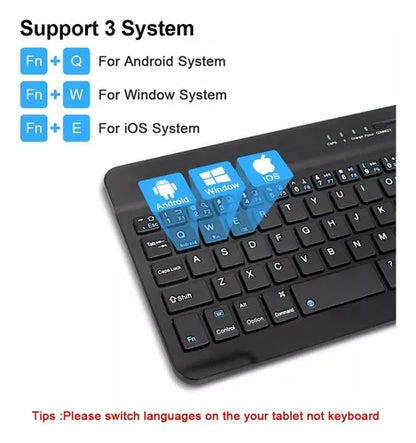 Teclado Mini Slim Inalámbrico Bluetooth Keyboard Wb-3000